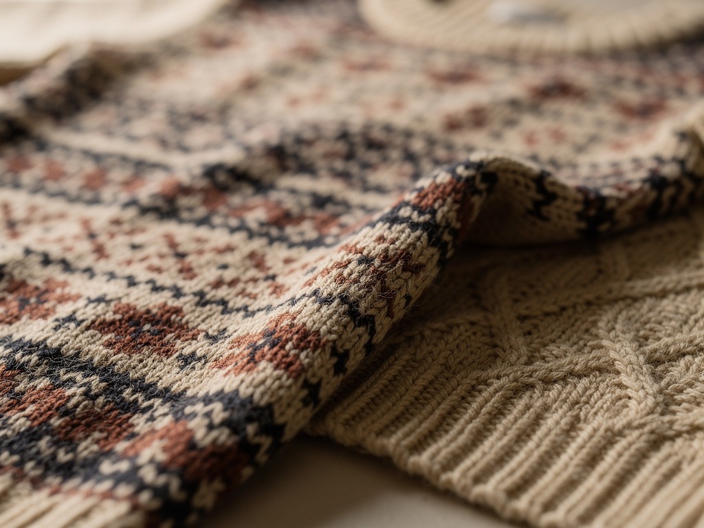 jacquard vs intarsia vs printing knitwear, sweater jacquard, intarsia knitting, printed sweaters, knitwear patterns, sweater design techniques